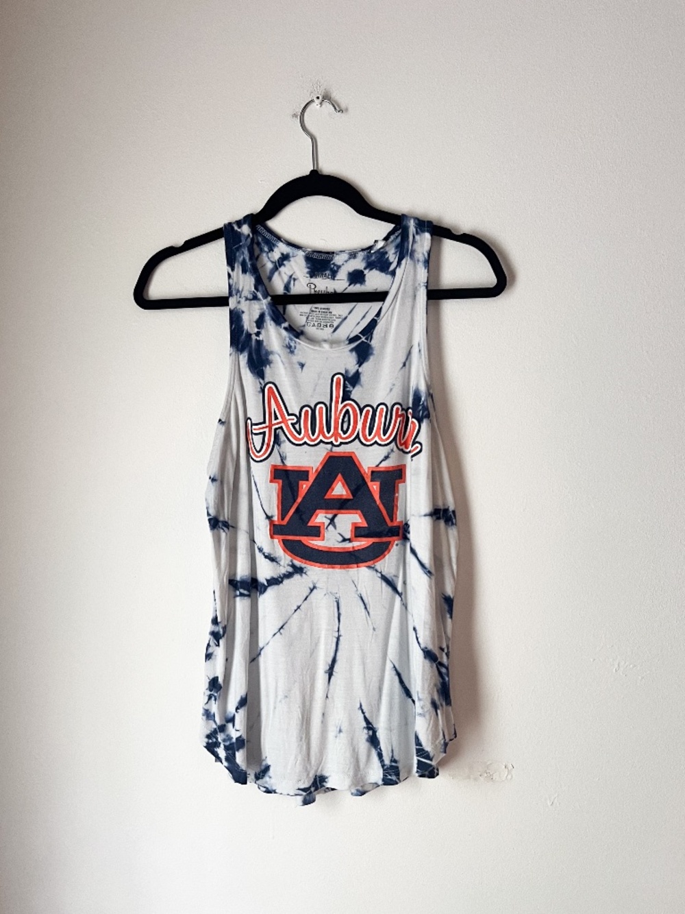 Pressbox Auburn University Tigers War Eagle Tie Dye Graphic Tank Top Size Small